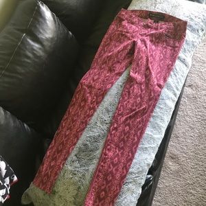 Love culture patterned skinny jeans size 0
